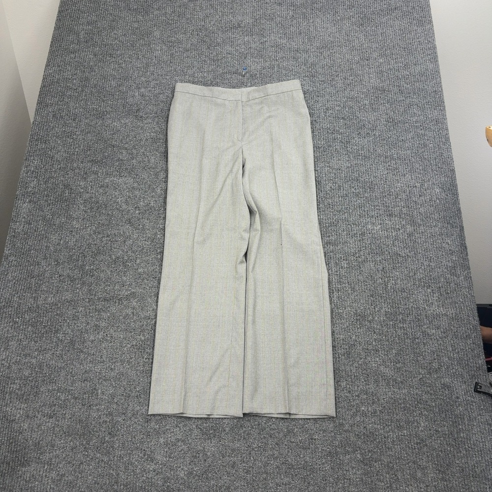 Zanella Dress Pants Womens 31 Gray Yellow Pinstripe Loro Piana Wool Career‎ Mod